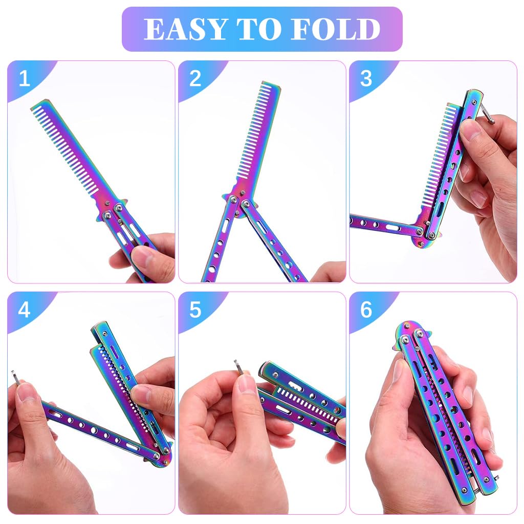 Proberos 1 Pieces Combs Stainless Steel Folding Practice Proberos 1 Pieces Combs Stainless Steel Folding Practice